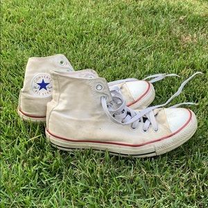 All White Hi-Top Converse